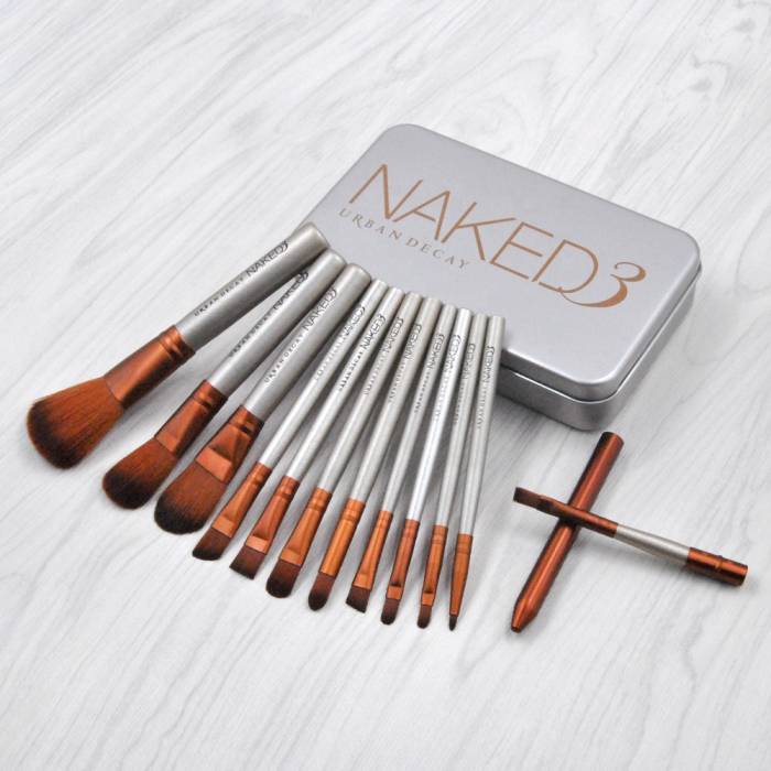 Hot selling  nake makeup brushes set with metal box