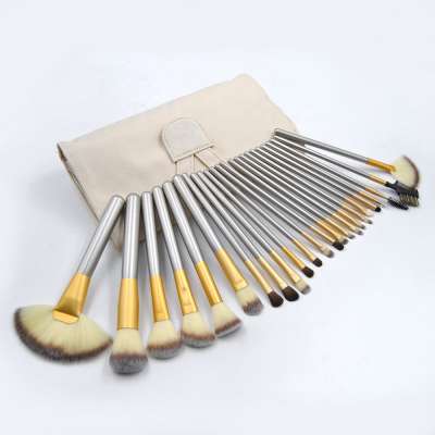 Best Price High quality Champagne Make Up Brushes 24pcs Set With  Bag Professional Makeup Brush Set